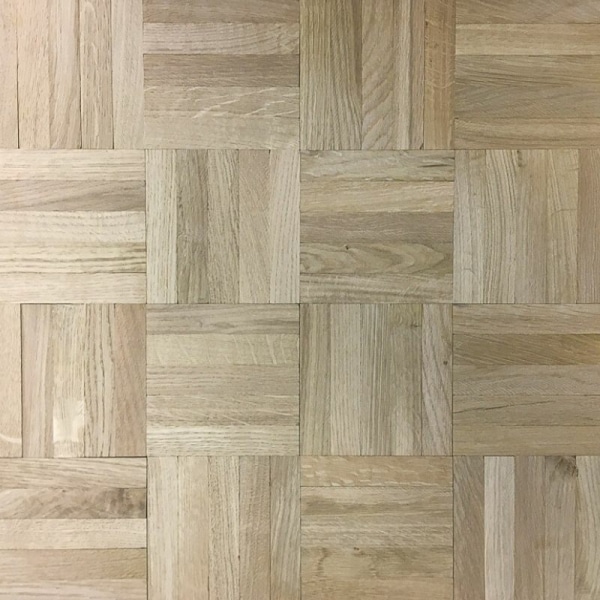 Parquet mosaïque dalle carré chêne massif