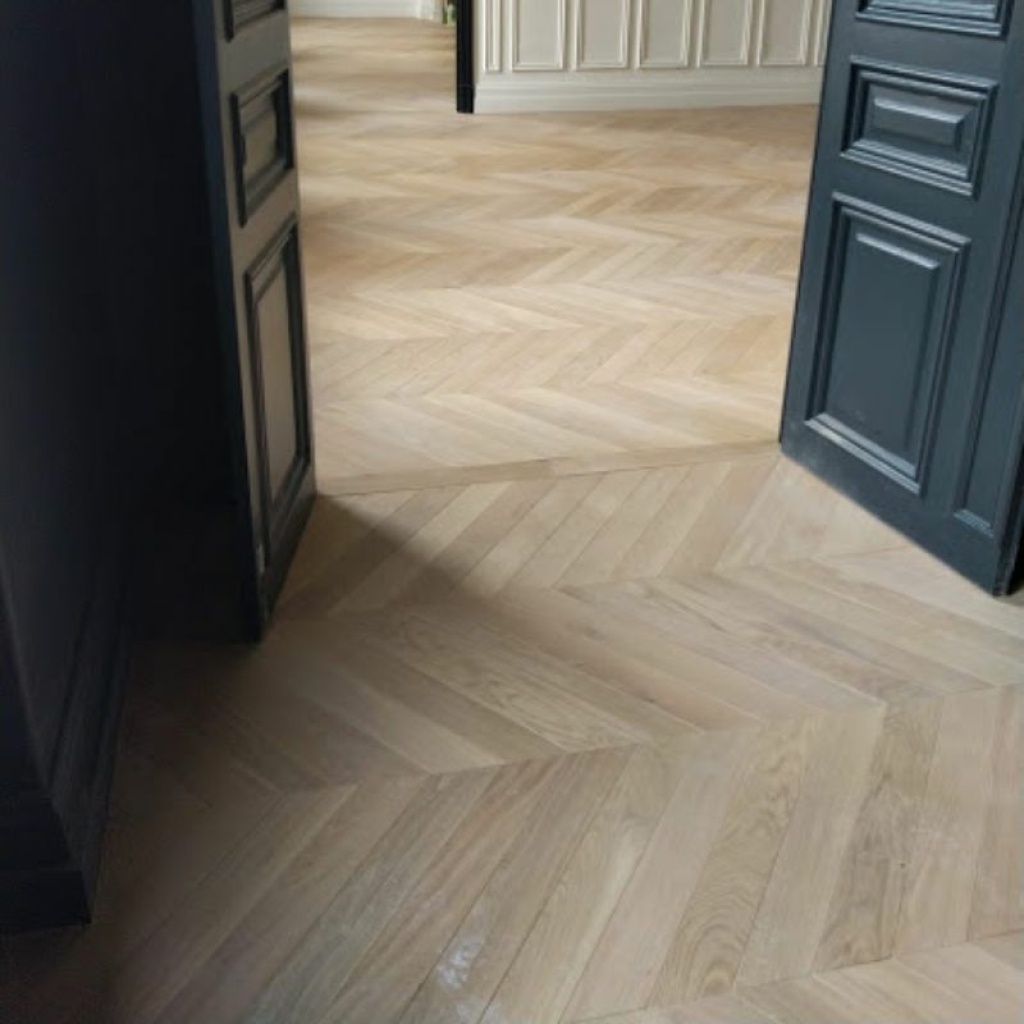 pose parquet point de Hongrie aspect brut