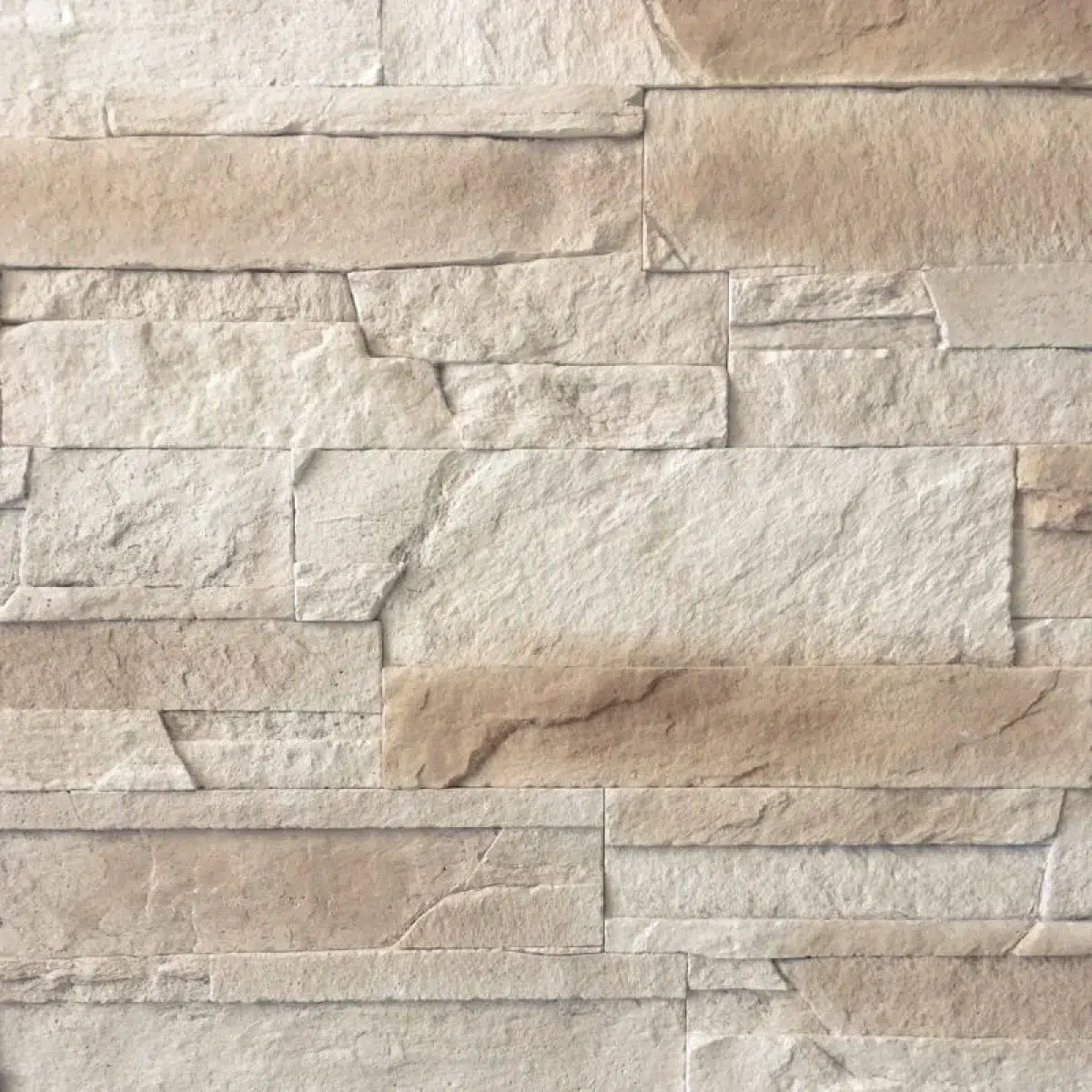 pierre de parement Portland ton naturel posé au mur