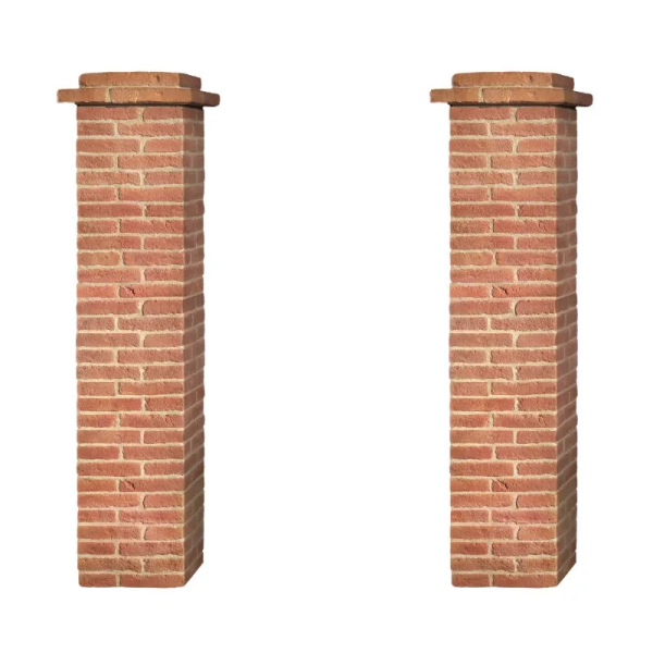 pilier-brique-ton-rouge (3) piliers brique ton rouge entièrement constitué sur fond blanc