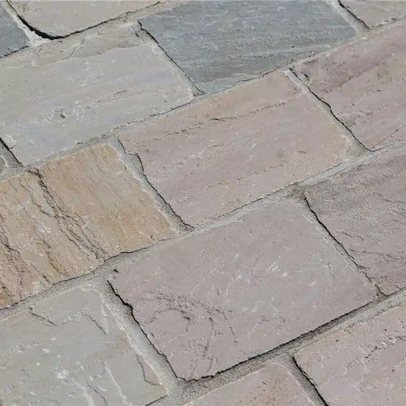 Pavé grès kandla beige (Dimensions: 14 cm x 20 cm, Épaisseur: 3/5 cm)
