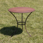 Petite table de jardin en fer ronde