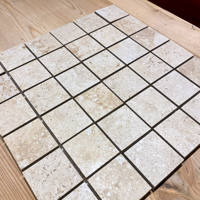 Mosaïque en carrelage effet pierre de travertin (Dimensions: 30 cm x 30 cm, Finition: Intérieure)