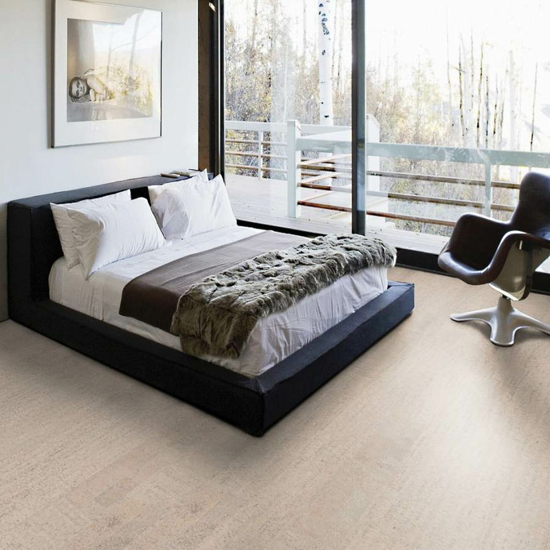 Parquet flottant naturel en liège (Style: Mode blanc)