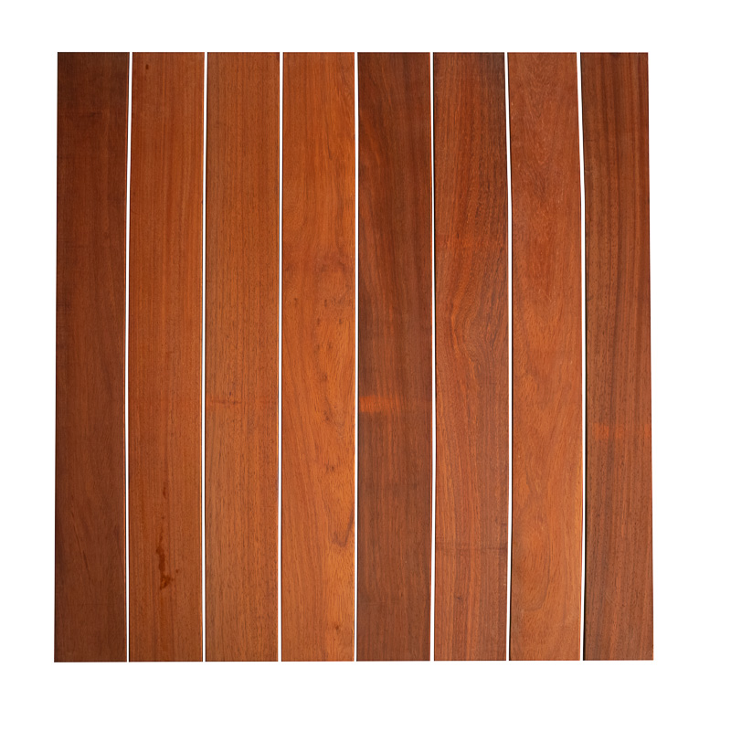 Lames de terrasse en Padouk (Dimensions: 120 cm x 12 cm x 2,1 cm)
