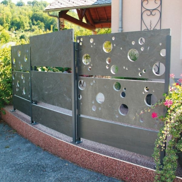 Panneaux en ardoise Bubble en Clôtures de jardin