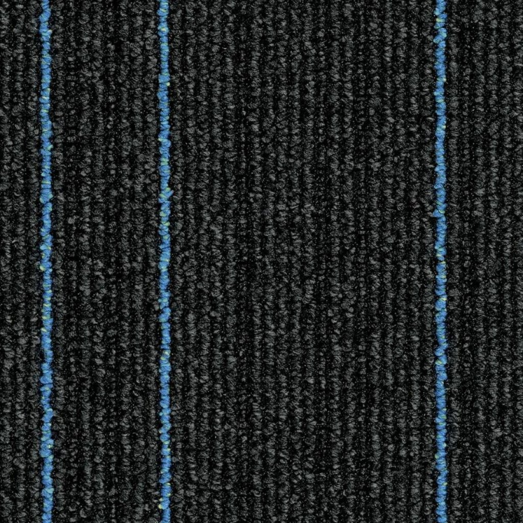 Moquette Desso Airmaster coloris noir traits bleus - avantages de la moquette