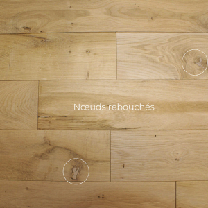 parquet avec noeud rebouchés