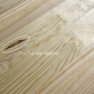 Parquet avec poche de resine