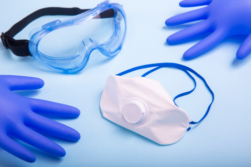 Matériel de protection pour enlever dalles PVC collées