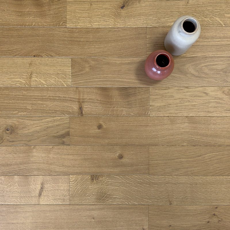 Parquet chêne massif Rustique (Épaisseur: 14 mm, Largeur: 70 mm, Teinte: Brun clair)