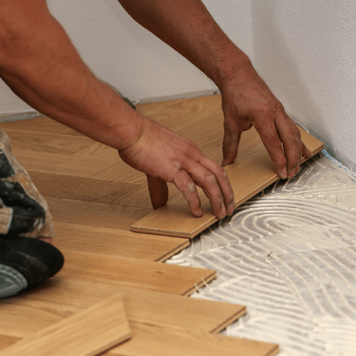 Pose de parquet massif sur dalle béton