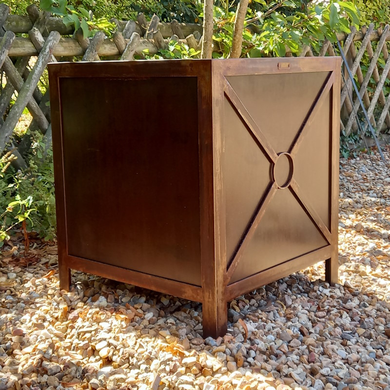 Bac d'orangerie avec croisillons (Style: Croisillons 2 faces, Dimensions: 60 cm x 60 cm)