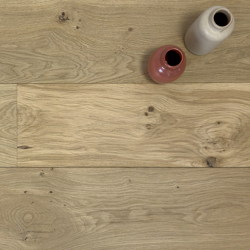 Parquet chêne massif Campagne (Épaisseur: 14 mm, Largeur: 130 mm, Teinte: Effet bois brut)