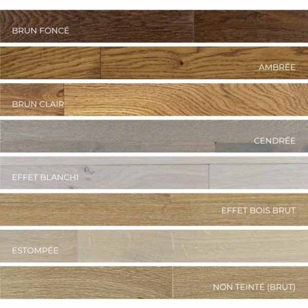Nuancier Parquet chêne massif Intense 8 teintes Nuancier Parquet chêne massif Intense 8 teintes