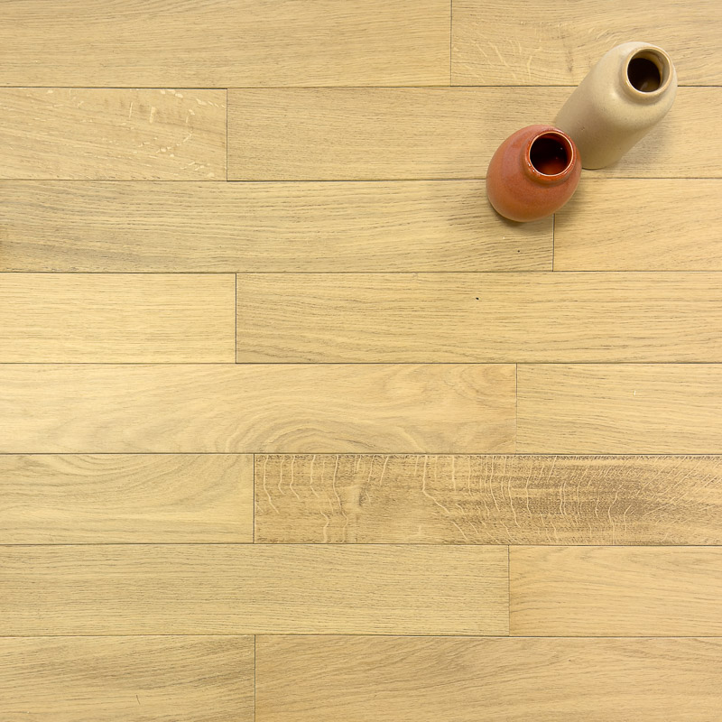 Parquet chêne massif premier choix (Épaisseur: 23 mm, Largeur: 90 mm, Teinte: Estompée)