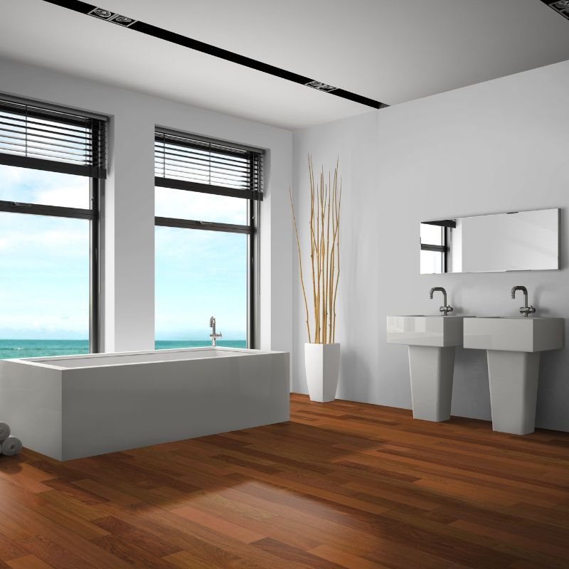 Parquet Jatoba massif (Teinte: Verni incolore)
