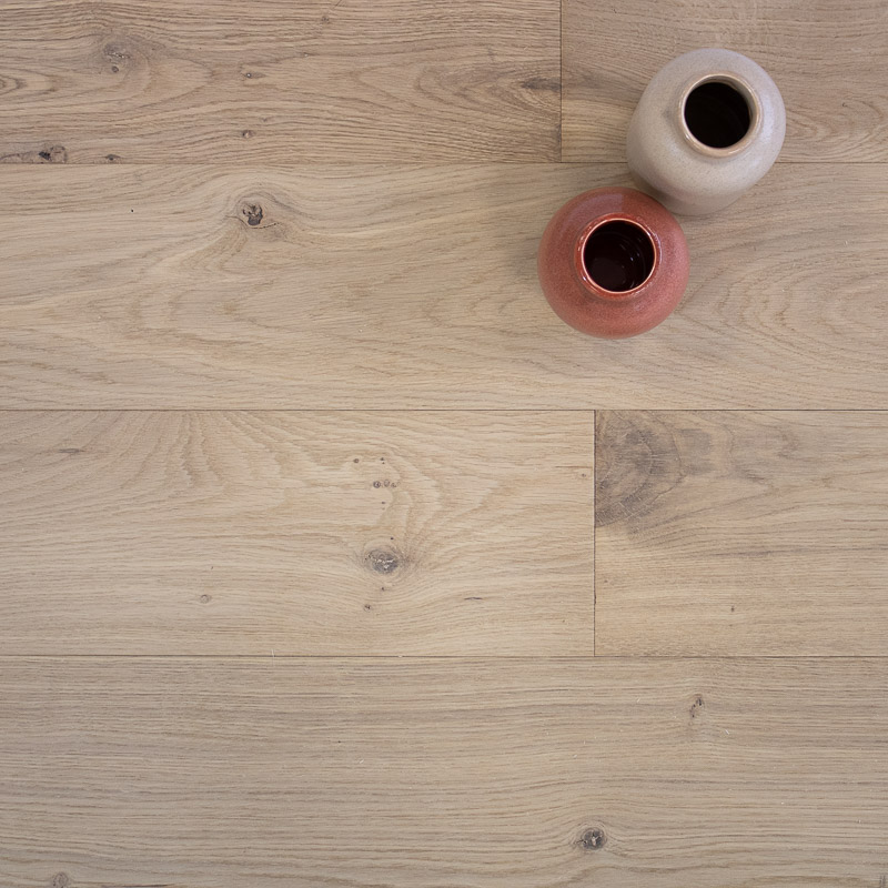 Parquet contrecollé chêne Rustique (Épaisseur: 10 mm, Largeur: 180 mm, Longueurs: Panachées, Teinte: Estompée)