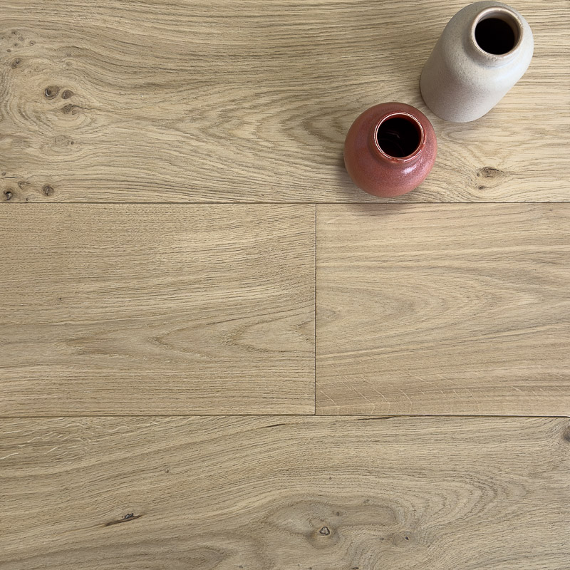 Parquet contrecollé chêne Rustique (Épaisseur: 20 mm, Largeur: 180 mm, Longueurs: Panachées, Teinte: Effet bois brut)
