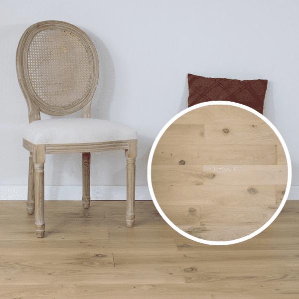 Parquet chêne massif Intense Brut pré-poncé en 14mm