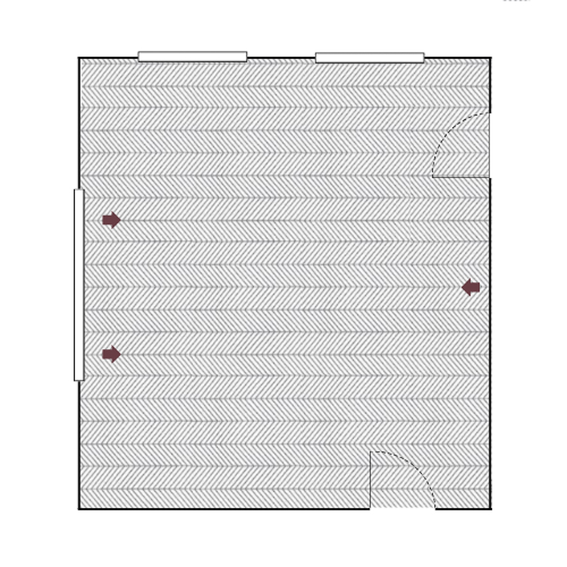 sens de pose du parquet point de Hongrie