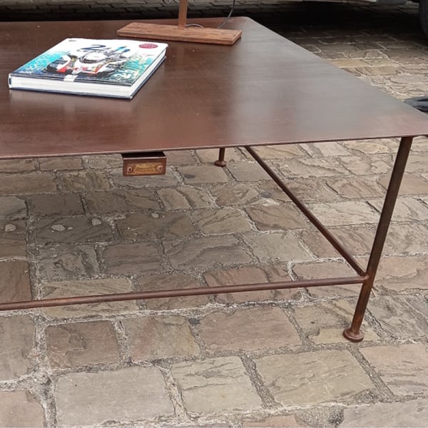 table en corten style industriel extérieur intérieur