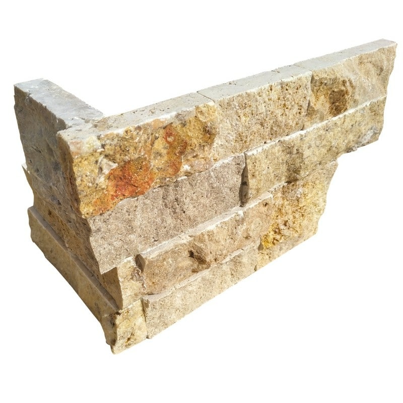 angle pierre de parement beige