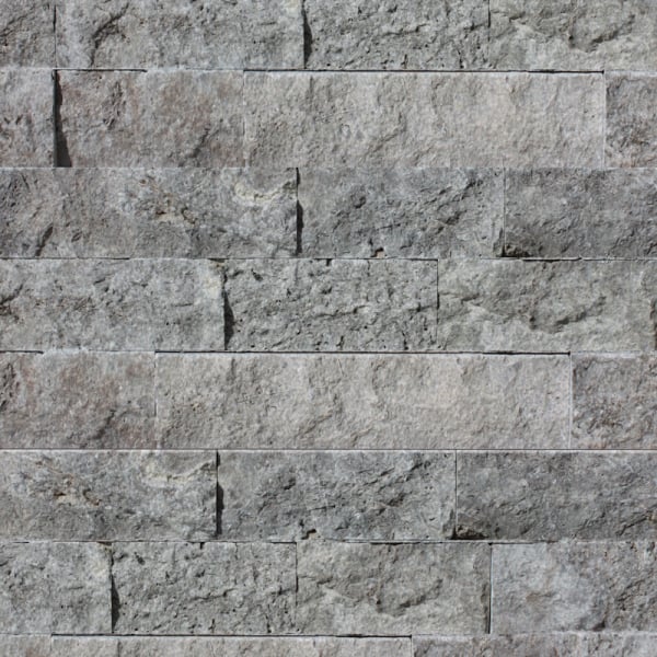façade en pierre de parement silver