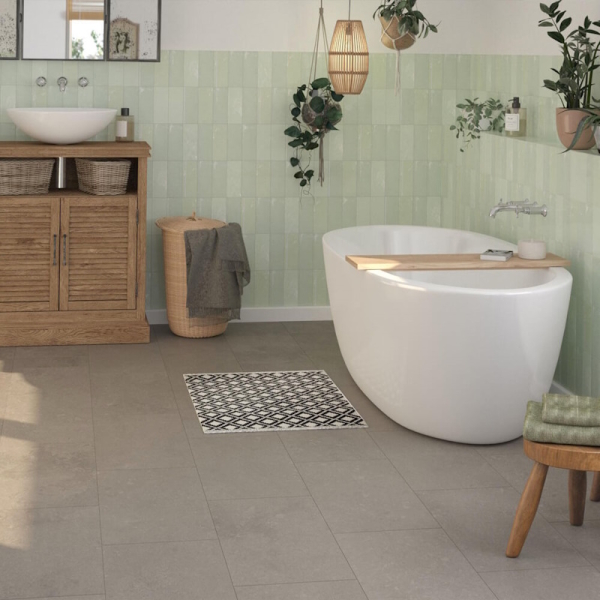 Dalles PVC clipsables imitation béton couche d'usure 0,55 mm