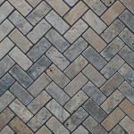 Mosaïque en chevron Silver Titanium