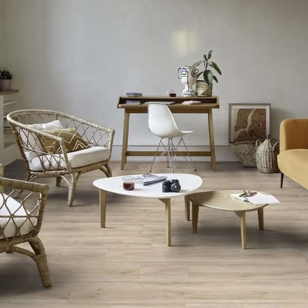 Dalles PVC clipsables stabilisatrices imitation bois chêne anglais grège1