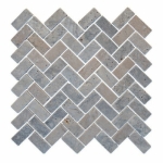 Mosaïque en chevron Silver Titanium