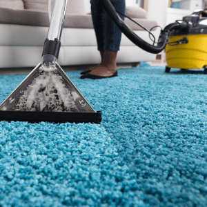 aspirateur injecteur extracteur d'eau sur une moquette