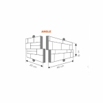 base béton avec agrafes incorporées pour les murs extérieurs épaisseur 15 cm