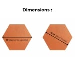 Dimensions tomettes hexa
