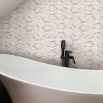 plaque de mosaique en travertin gris