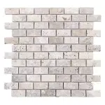 mosaique en travertin gris