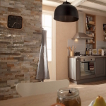 Mur en plaquette de parement briconature beige