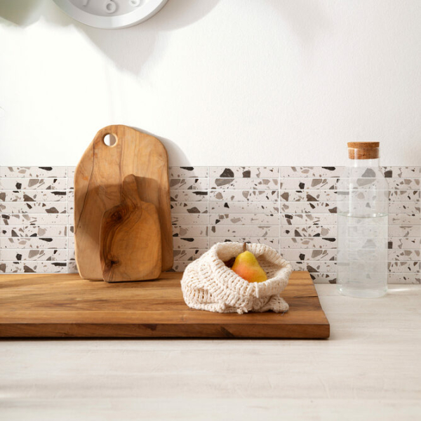 Mosaïque en terrazzo rectangulaire sol & mur dans une cuisine