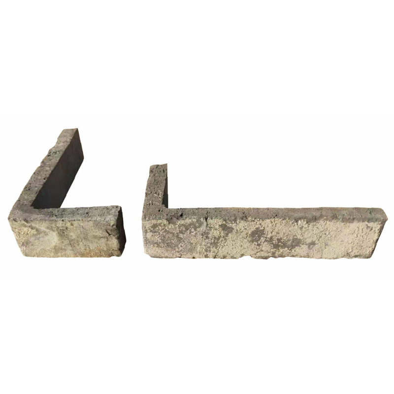 Angle brique de parement en terre cuite loft gris nuancé