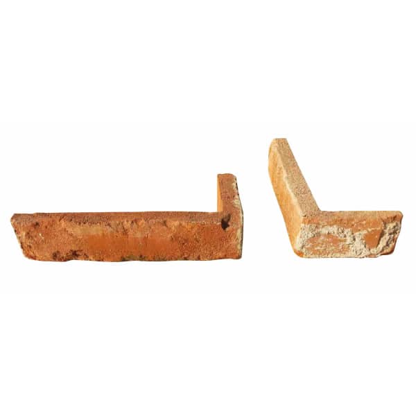 Angle brique de parement en terre cuite loft rouge nuancé