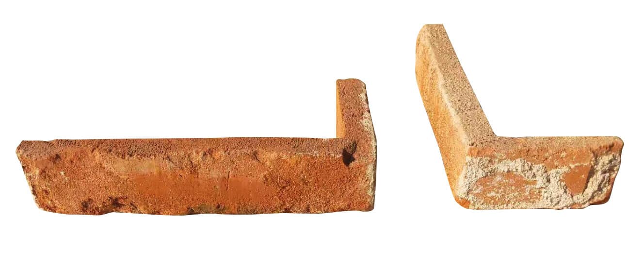 Angle brique de parement en terre cuite loft rouge nuancé