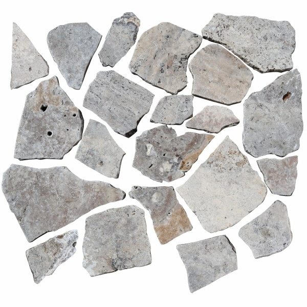 carrelage travertin Gris silver