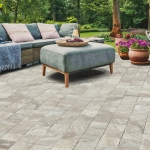 pavage en marbre beige