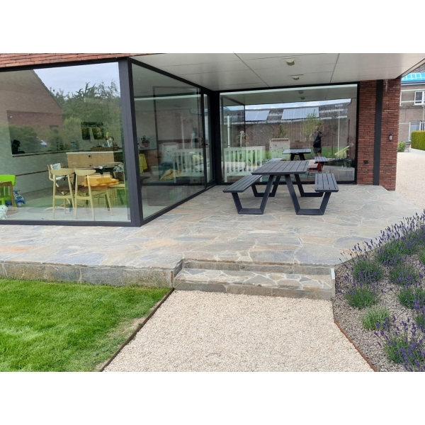 Dallage quartzite pierre naturel élégante et durable pour terrasse