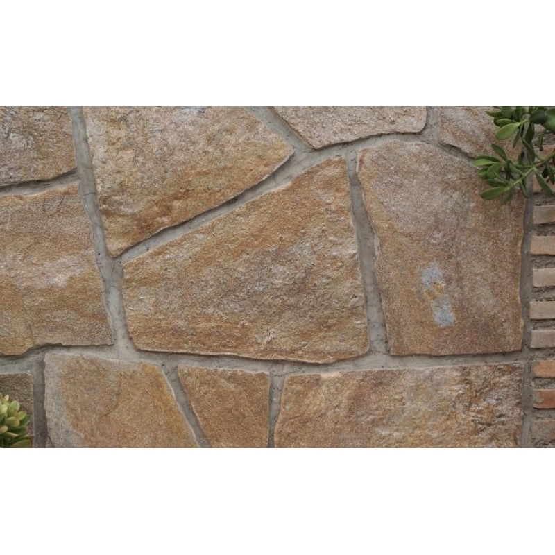 Pierre de parement naturelle quartzite brun doré élégante et durable